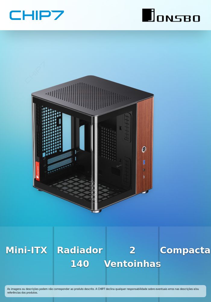 Caixa Mini-ITX Jonsbo TK-0 Preto