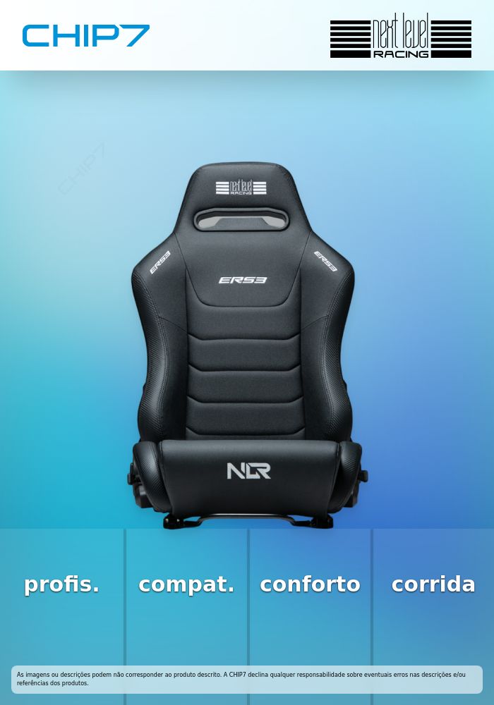 Assento de Competição Next Level Racing ELITE ERS3 Reclinável