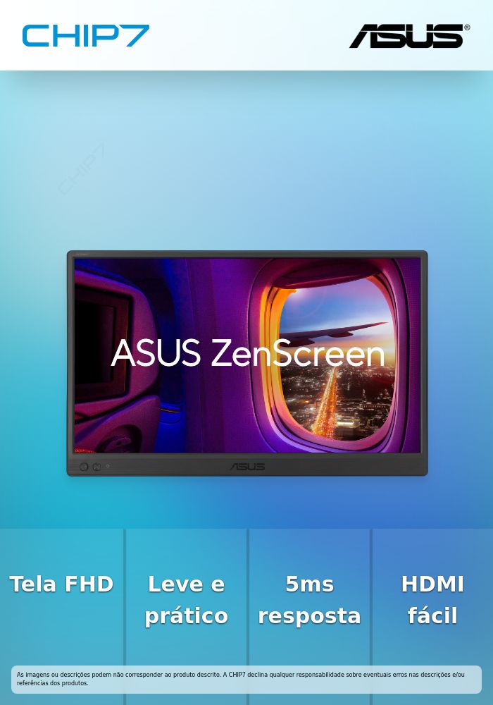 ASUS MB169CK 16INCH FHD IPS 60HZ 5MS(GTG) HDMI ZENSCREEN PORTABLE BLACK