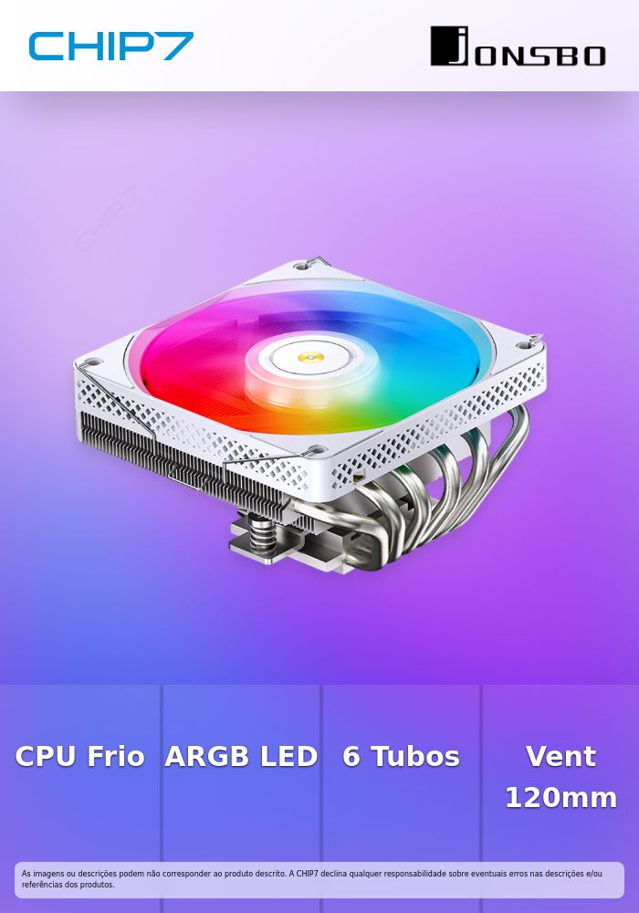 Cooler CPU Jonsbo HP-600 ARGB LS White 120mm