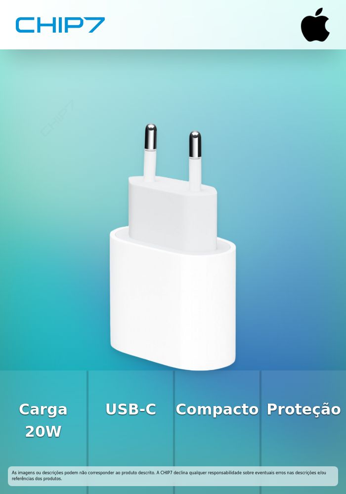 Adaptador de corrente USB-C de 20 W