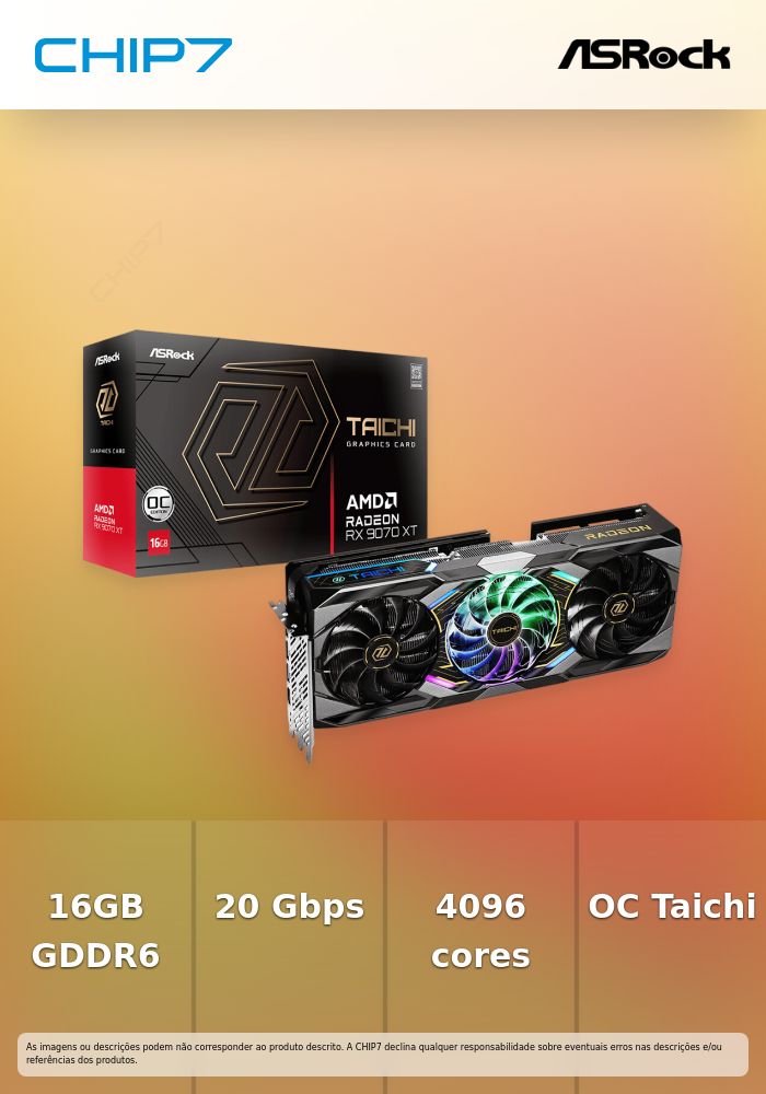Radeon RX 9070 XT TAICHI 16GB OC | CHIP7
