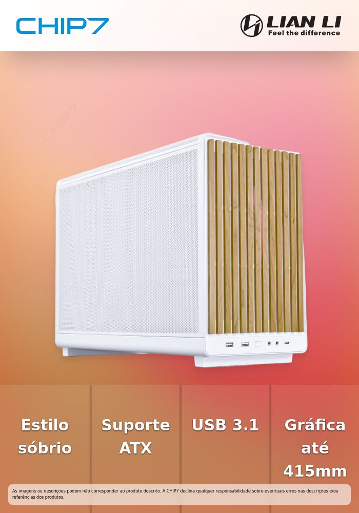 Caixa Micro-ATX Lian Li x Dan Cases A3 Branca Madeira