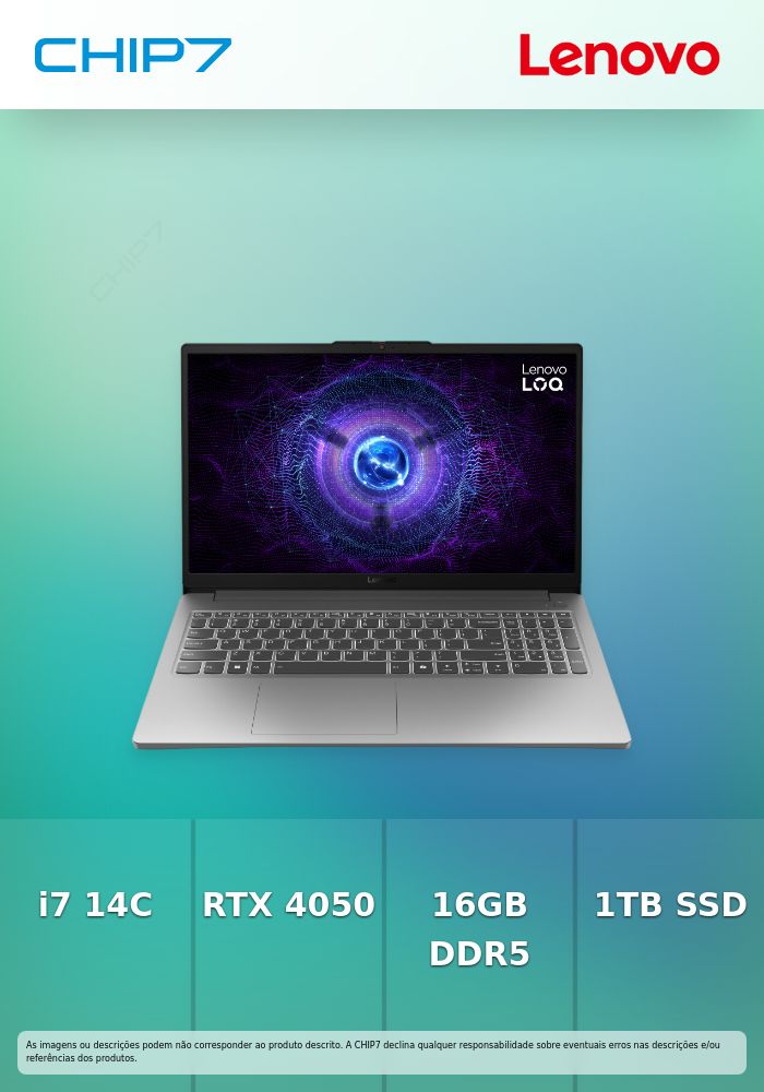 Portátil Lenovo - Intel I7 12650HX / RTX 4050 6GB / 16GB DDR5 / 1TB / 15.6