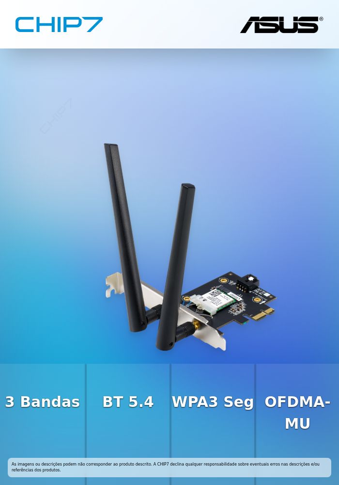 BE6500 Tri Band PCI-E WiFi 7 (802.11be), Bluetooth 5.4, WPA3 network security, OFDMA and MU-MIMO, Multi-link Operation