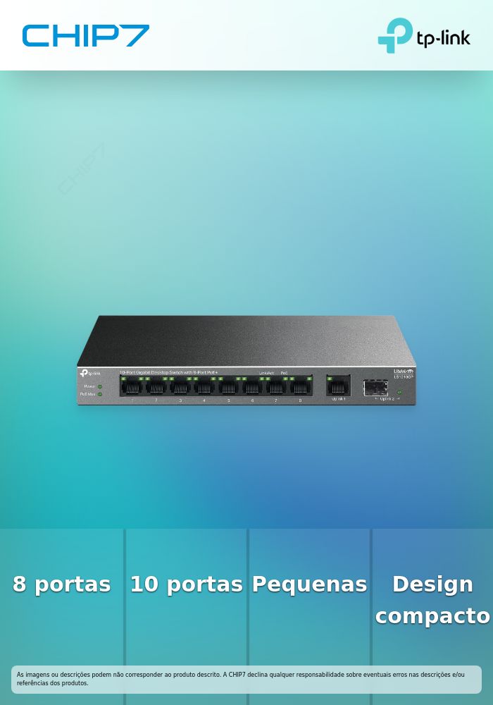 10-Port Gigabit Desktop Switch with 8-Port PoE+