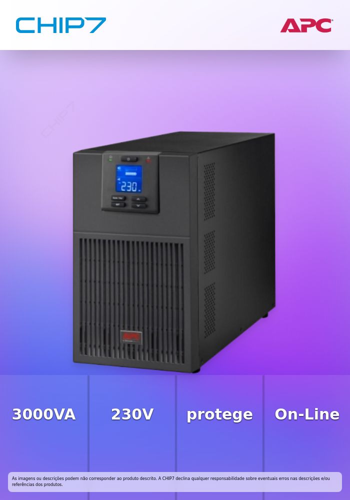 APC Easy UPS On-Line SRV 3000VA 2700W 230V »  válido p/ unid. faturadas até 31 de Março ou final de stock