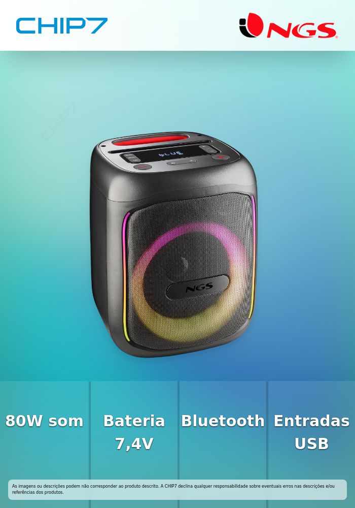 Portable BT speaker-tws-80W 7,4v/3,6a BAT-USB-AUX IN-TF