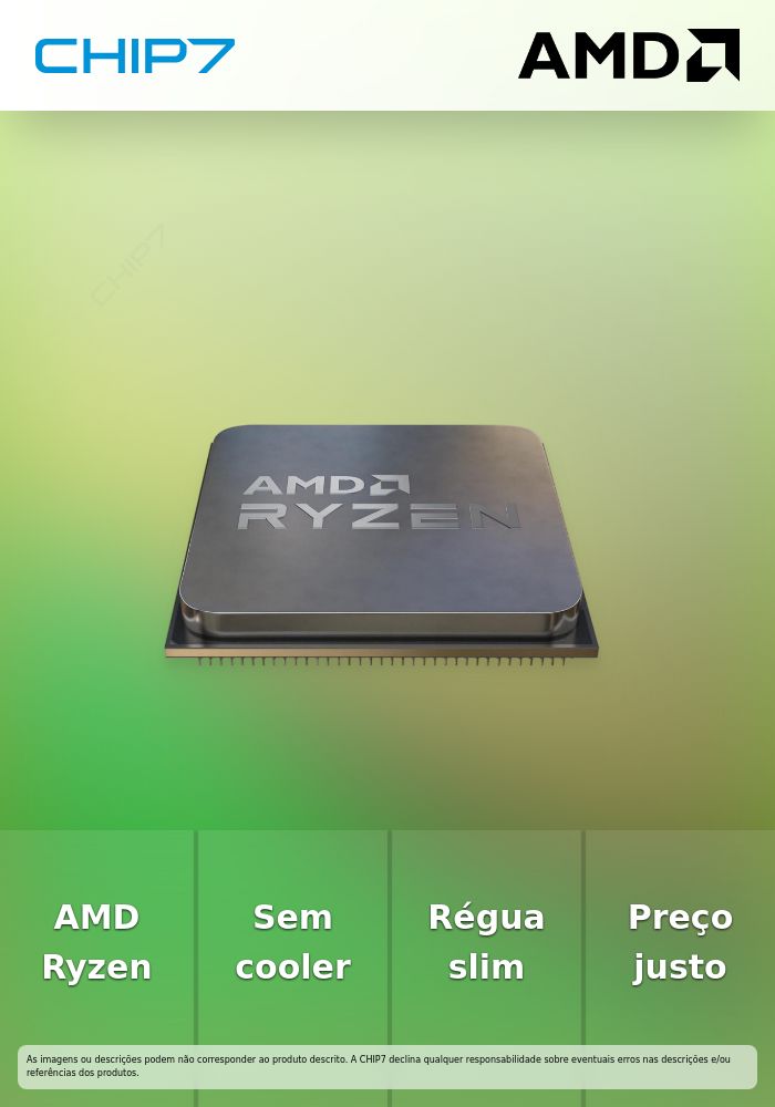 Ryzen 5 5500 - sem cooler - em régua - preço válido p/ unidades faturadas até 28 de março ou fim de stock