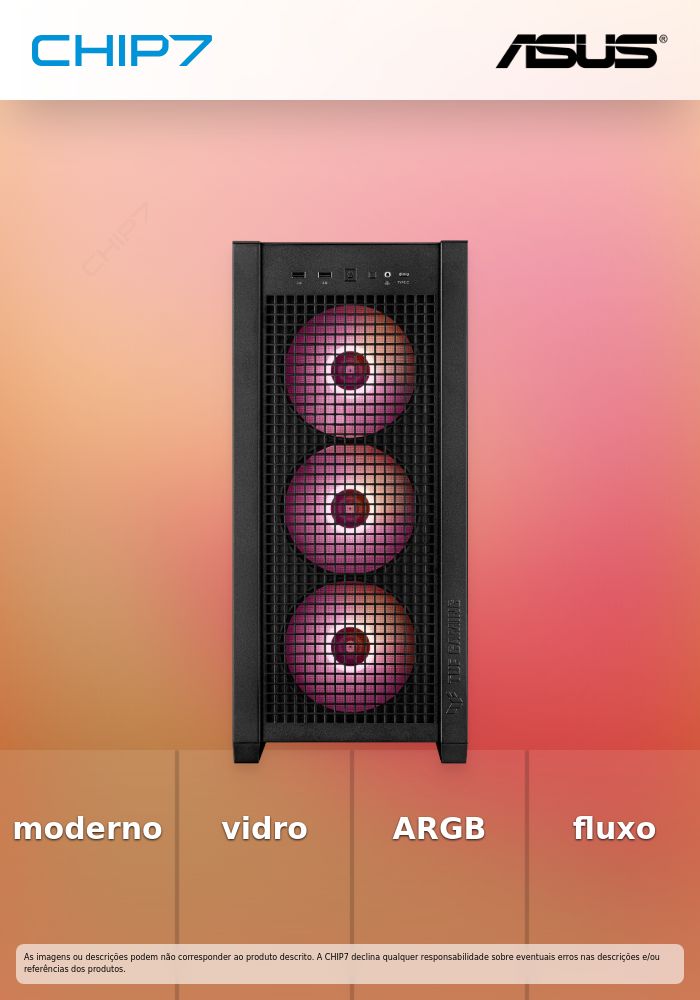 Caixa TUF Gaming GT302 TG ARGB Black EATX (12