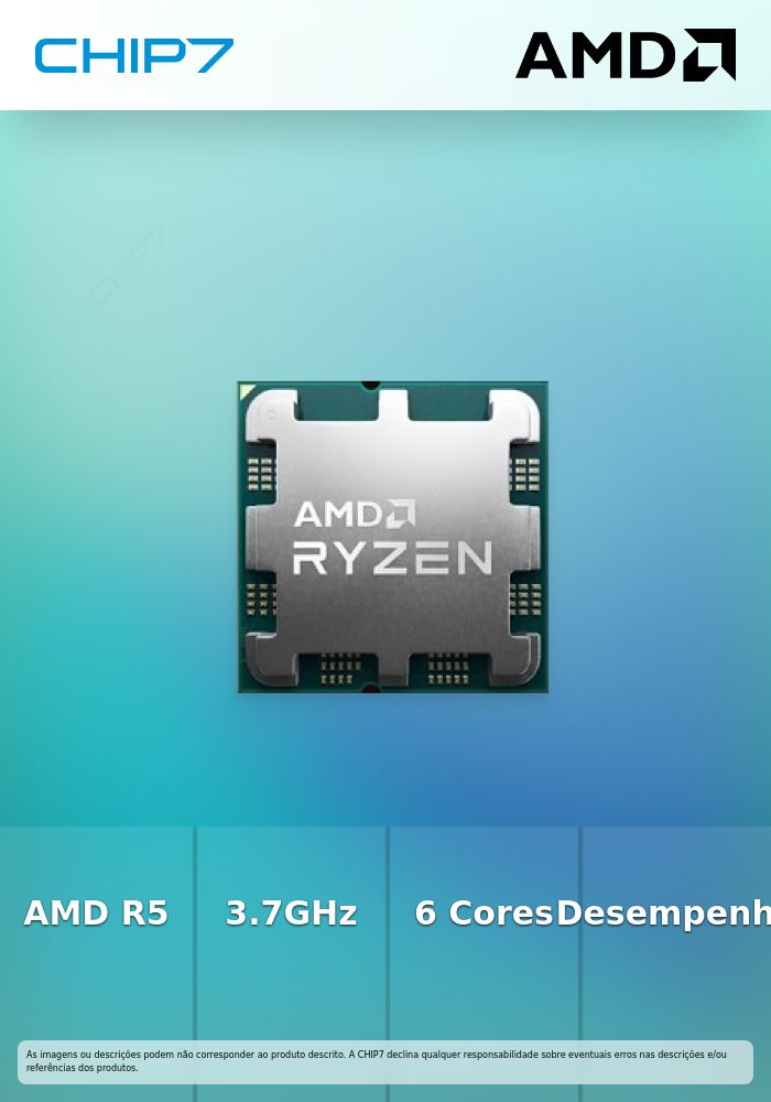 AMD Ryzen 5 7400F AM5 3.7 GHz 32 MB 65W – Processore In Versione Tray - 5