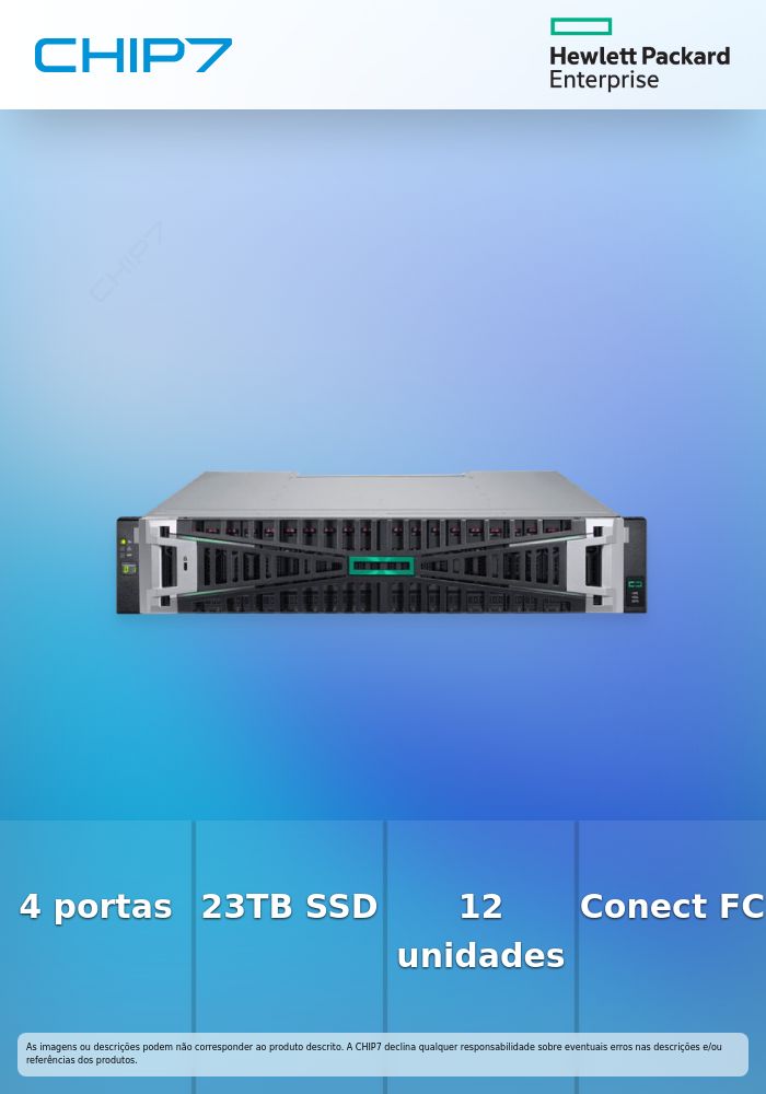 HPE MSA 2070 SFF 2x32Gb FC 4-port Controller 12x1.92TB SSD 4x32Gb SFP FC XCVR 23TB Storage Array
