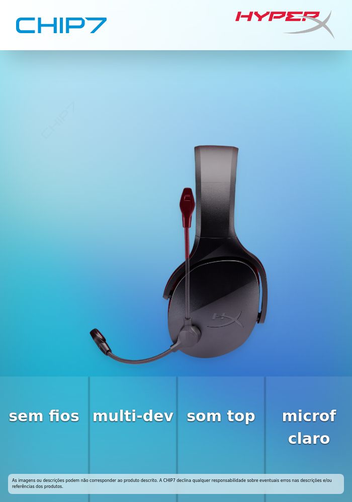 Headset HyperX Cloud Jet Wireless Preto