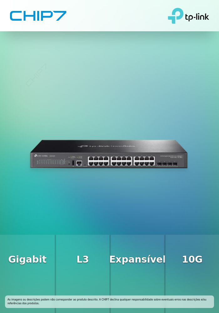 Omada 24-Port Gigabit Stackable Lite L3 Managed Switch with 4 10G Slots