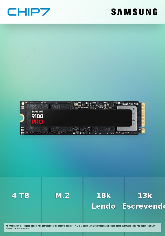 SAMSUNG SSD 4TB 9100 PRO 2280 PCIE 5.0 x4 NVME