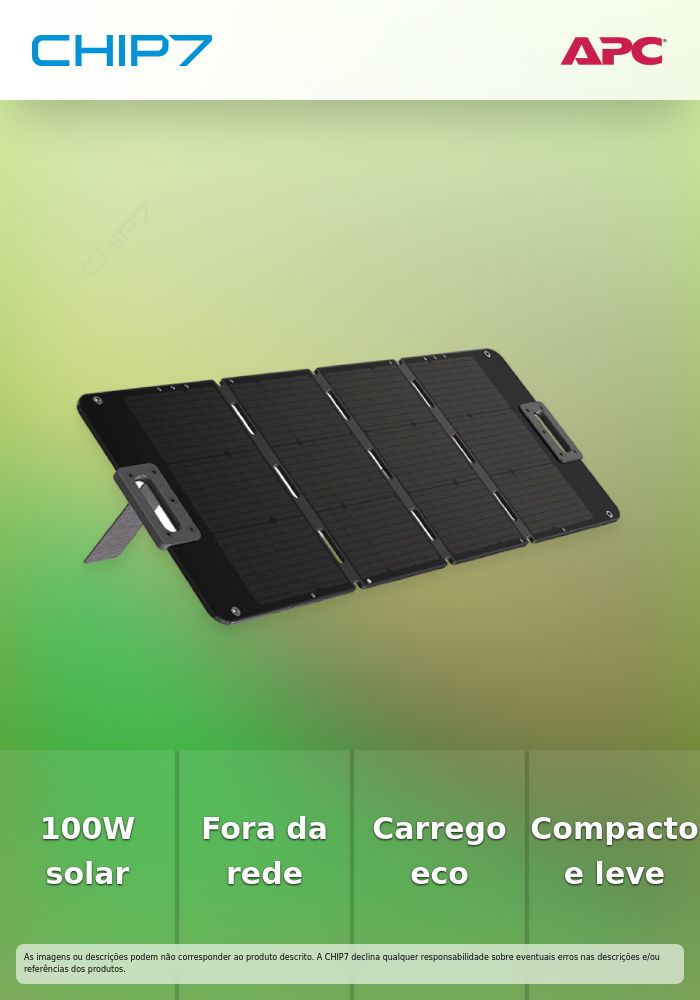 APC SCHNEIDER OFFGRID PORTABLE SOLAR PANEL 100W