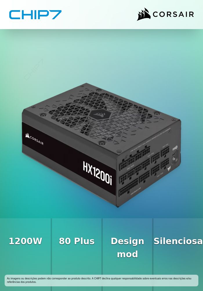 Fonte Modular Corsair HX1200i 1200W 80 Plus Platinum