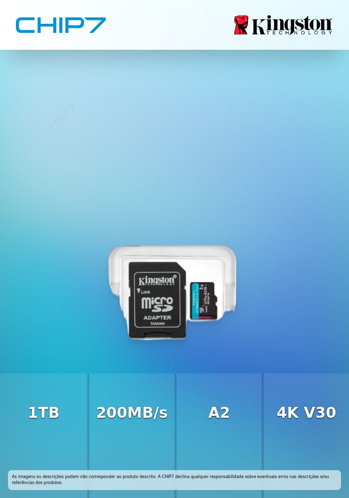 1TB microSDXC Canvas Go Plus Gen4 200MB/s A2 U3 V30 Card + Adapter