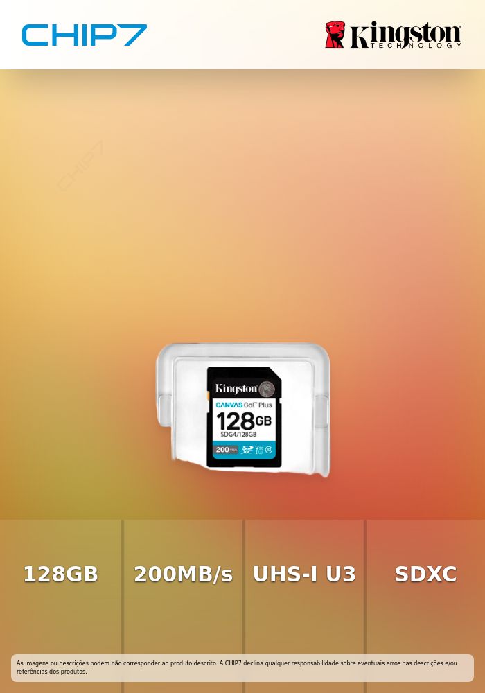 128GB SDXC Canvas Go Plus Gen4 200MB/s C10 UHS-I U3 V30