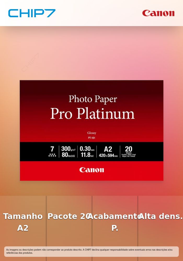 Photo Paper Platinum A2 20 sheets