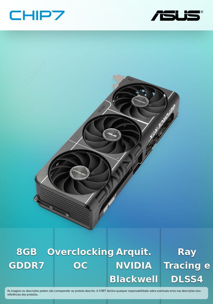 Placa Gráfica - ASUS Prime RTX 5060 TI OC 8GB GDDR7