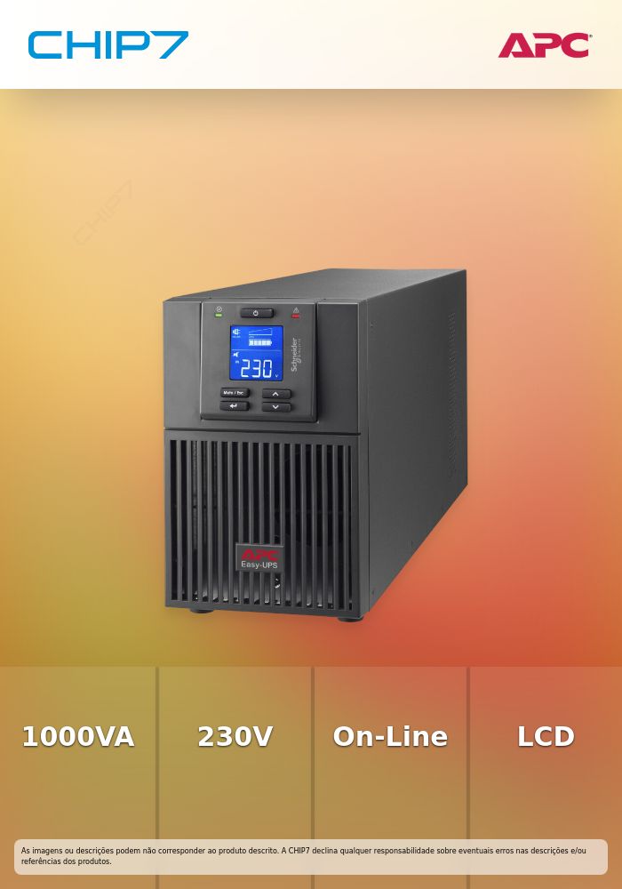 APC Easy UPS On-Line SRV 1000VA 900W 230V
