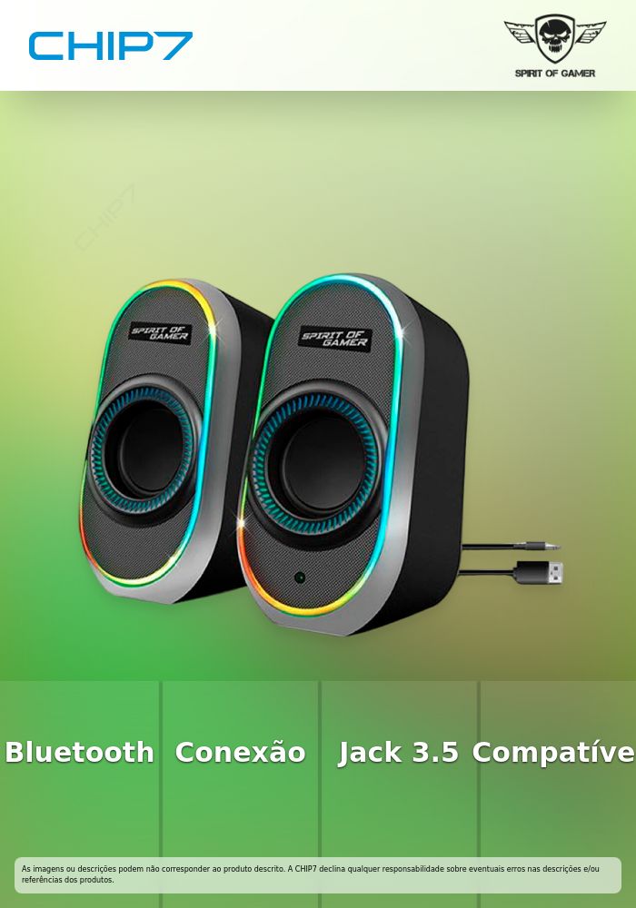 SPIRIT OF GAMER COLUNAS 2,0 USB POWER BLACK