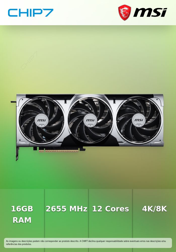 Placa Gráfica MSI GeForce RTX 5080 16G GDDR7 VENTUS 3X OC PLUS