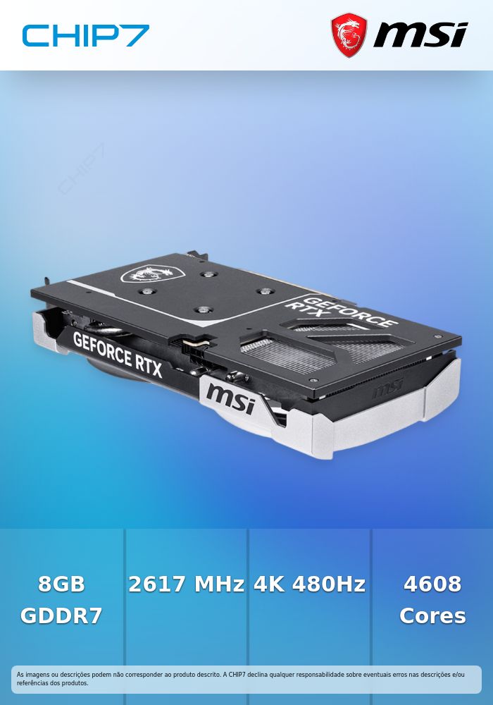 Placa Gráfica MSI GeForce RTX 5060 Ti 8GB VENTUS 2X OC PLUS