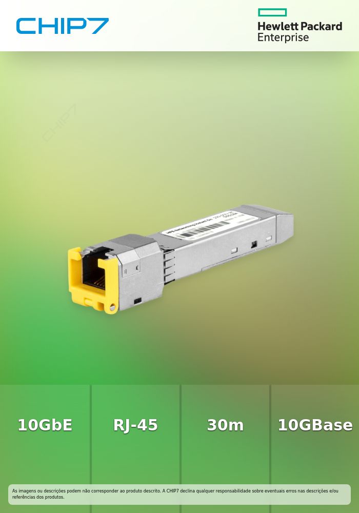 HPE Networking Instant On - Módulo de transceptor SFP+ - 10GbE - 10GBase-T - RJ-45 - até 30 m