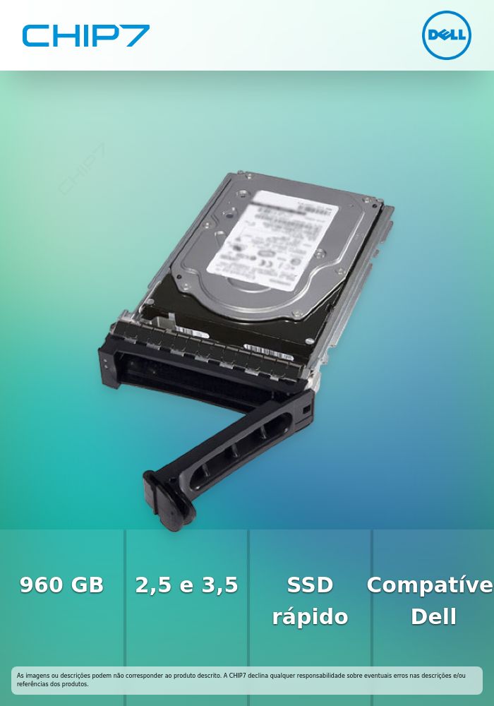 Dell - SSD - Read Intensive - 960 GB - 512e - intercambiável a quente - 2.5