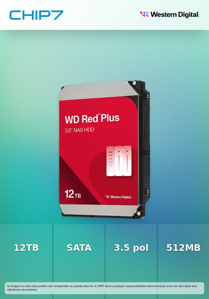 HDD Red Plus 12TB 3.5 SATA 512MB