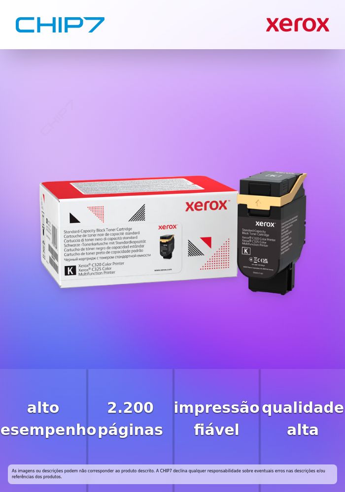 XEROX TONER PRETO PARA C325