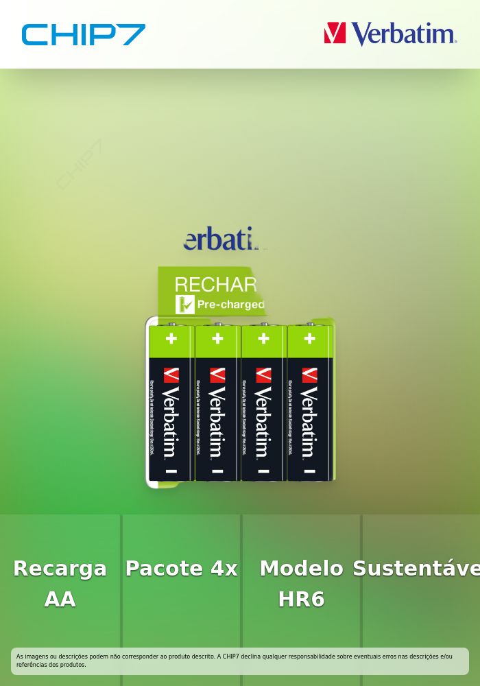 RECHARGEABLE BATTERY AA 4 PACK HR6