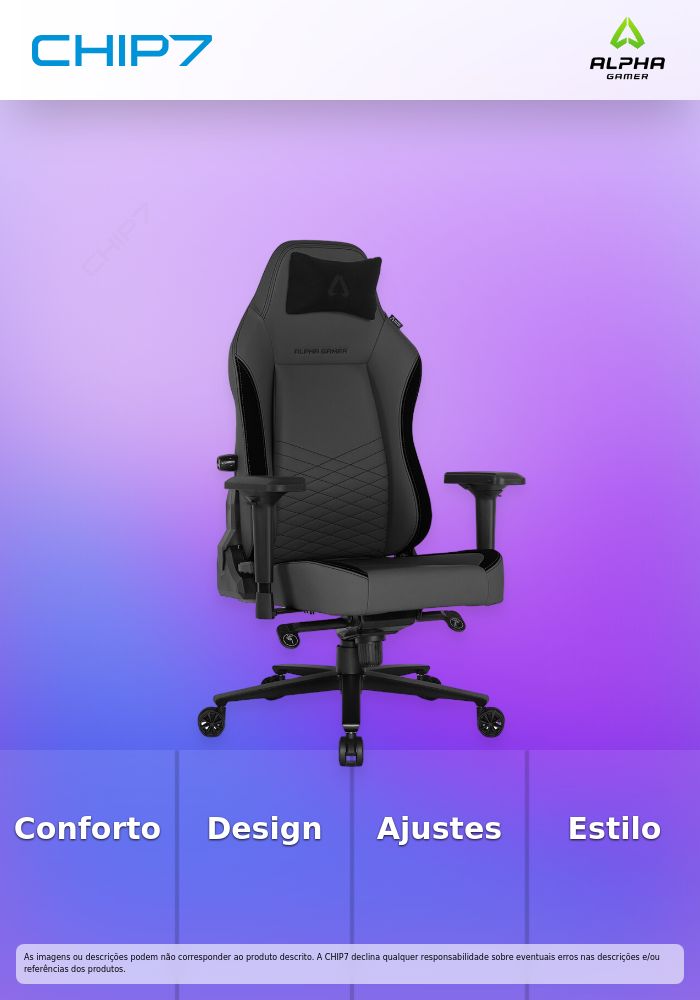 Alpha Gamer Alegra PU Leather  Black V2 - Cadeira gaming