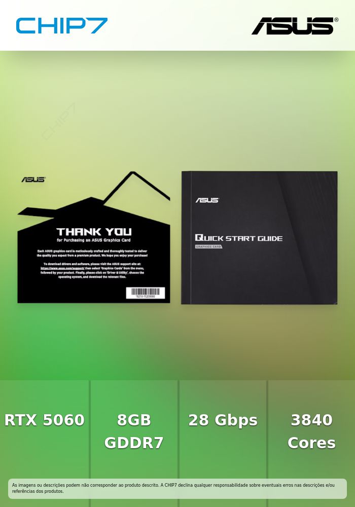 Placa Gráfica - ASUS DUAL RTX5060 OC 8GB GDDR7