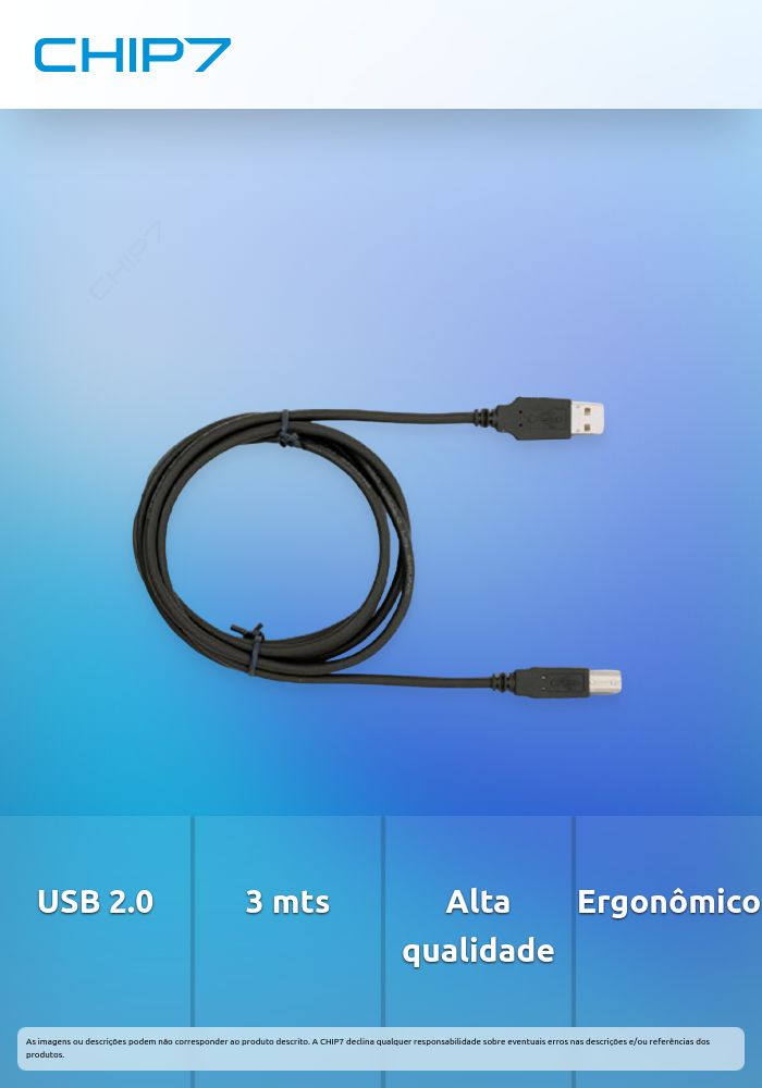 LIFETECH CABO P/ IMPRESSORA 3MT USB 2.0