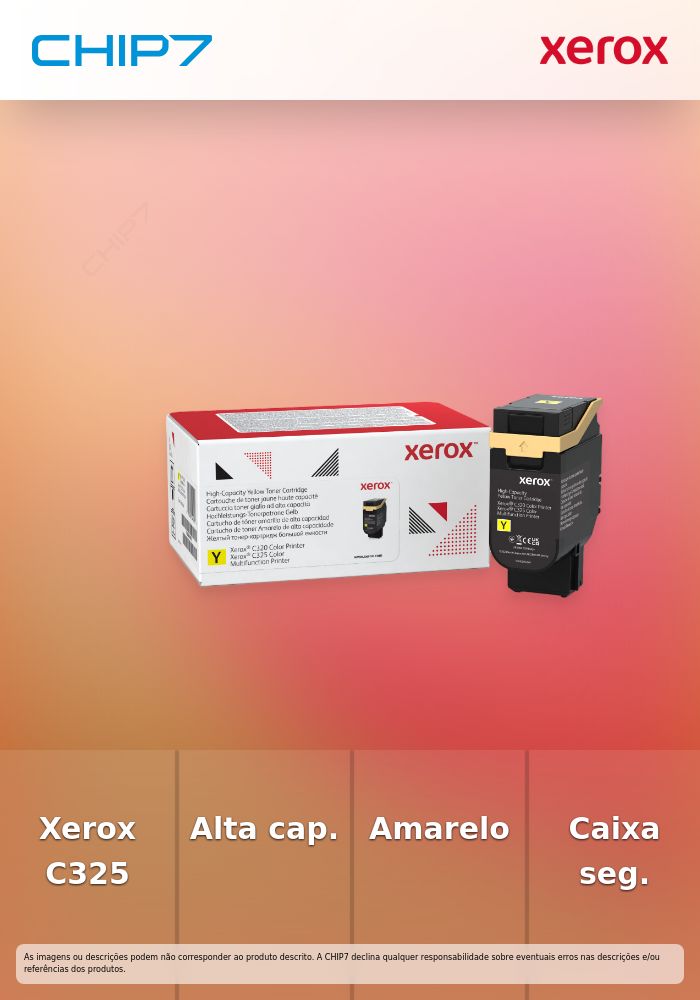 Xerox - Alta capacidade - amarelo - original - caixa - cartucho de toner - para Xerox C325