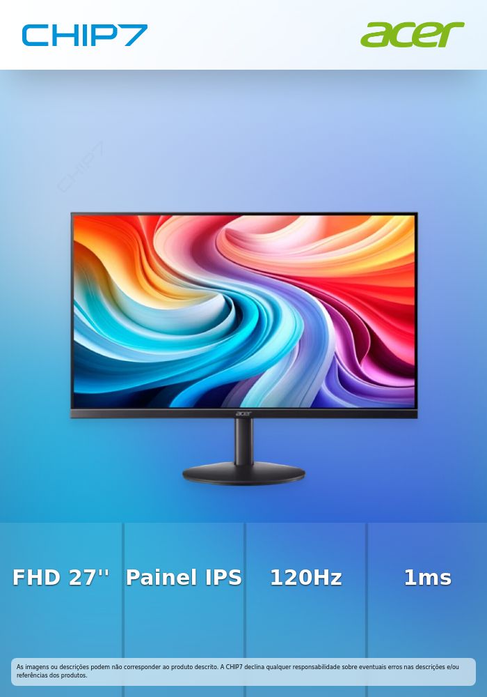 ACER SA273G0BI 27INCH FHD IPS 120HZ 1MS VGA HDMI ADAPTIVESYNC BLACK