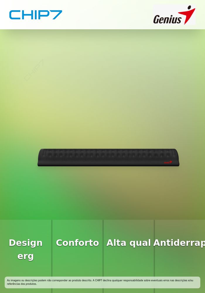G-WP 200M, Apoio de Pulso para teclados - KEYBOARD WRIST PAD, BLACK