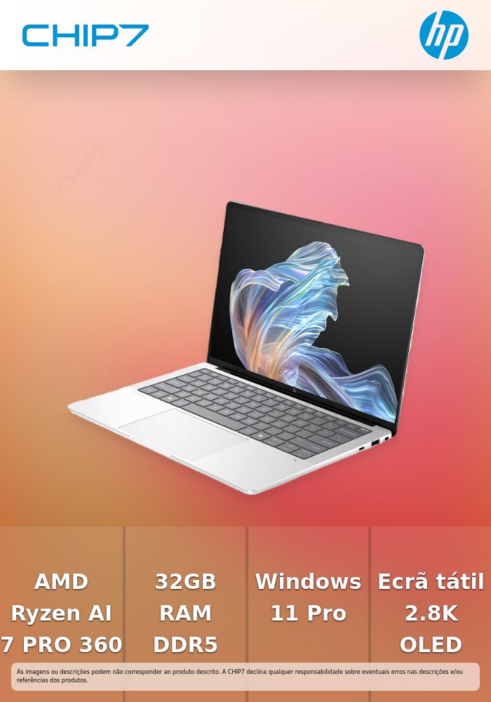 Portátil HP EliteBook X G1a 14 – Ryzen AI 7 PRO 360 / 32GB RAM