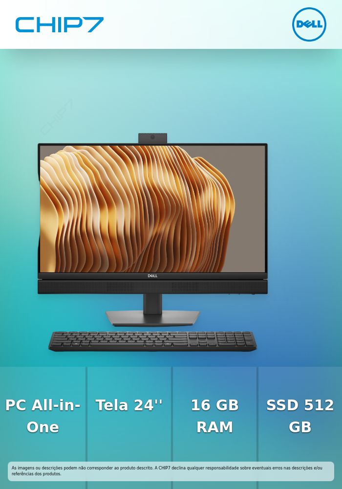 DELL PRO 24 AIO QC24251 U5-235T 16GB 512GB SSD 23.8