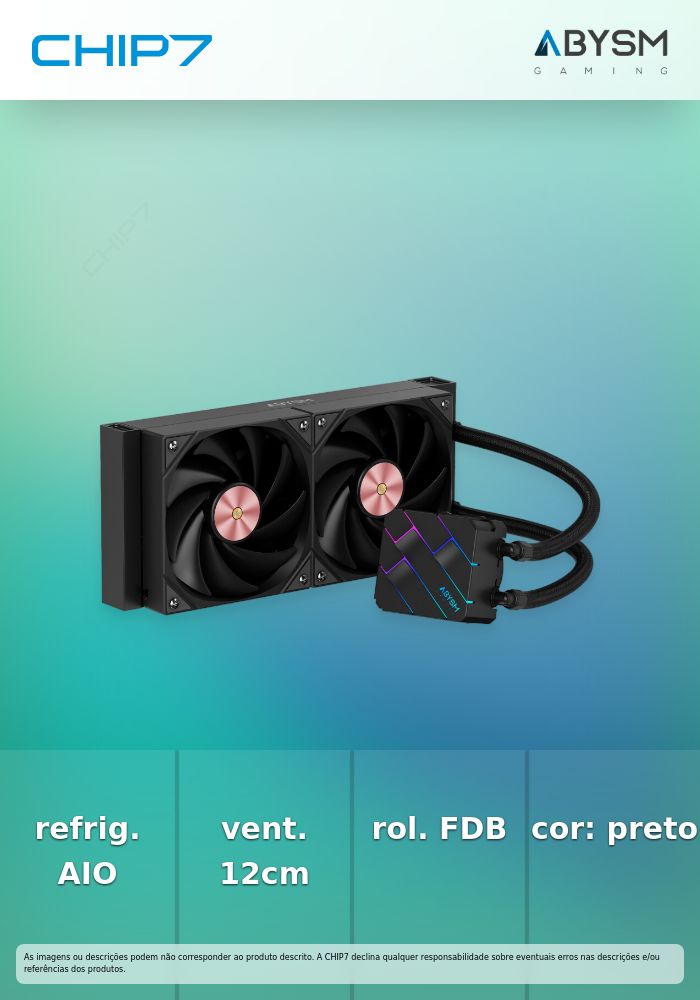 ABYSM GAMING COOLER LIQUID OCEANIC TIDE 240 BLACK