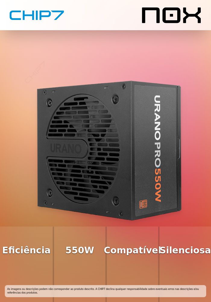 Nox Urano Pro ATX 550W Bronze - Fonte de alimentação
