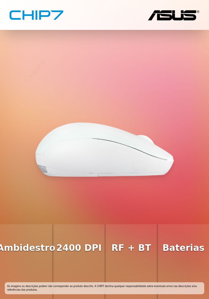 ASUS RATO MD101 BT+2.4GHZ BRANCO