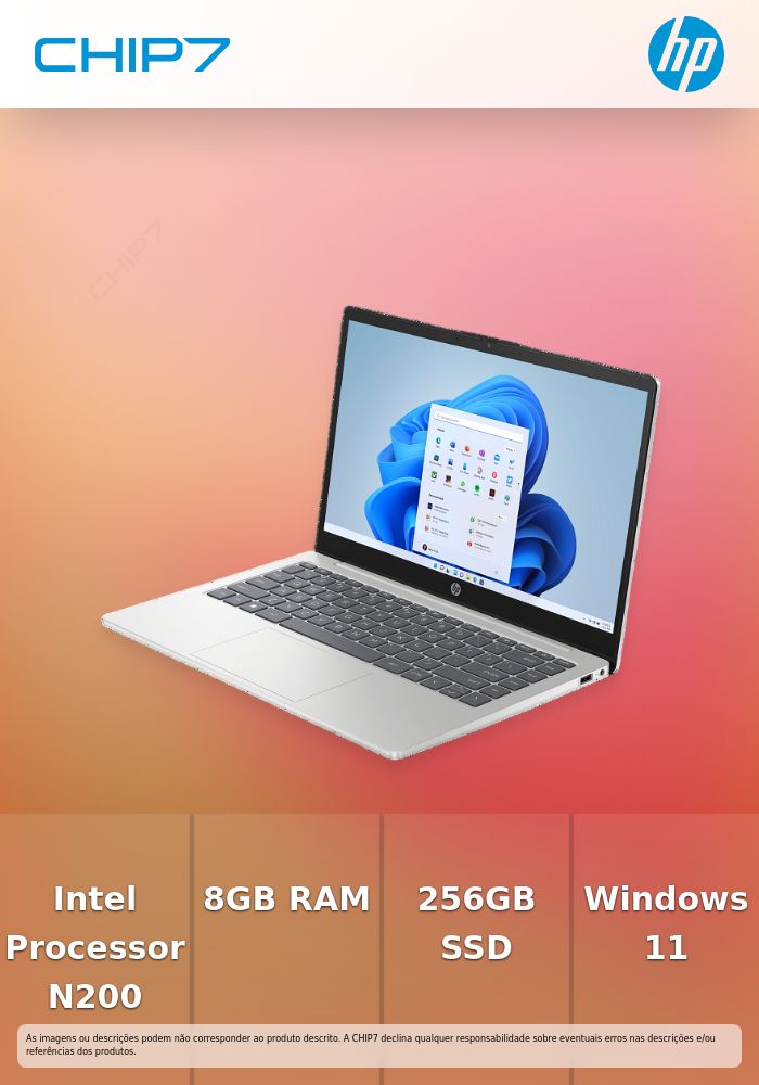 Portátil HP Laptop 14-ep0015np – Intel N200 / 8GB RAM / 256GB SSD / 14