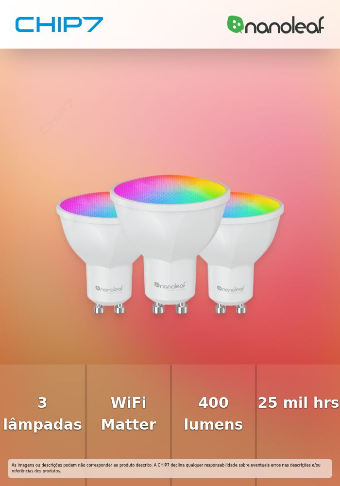Nanoleaf - Lâmpada Smart Bulb GU10 matter WiFi (3x)