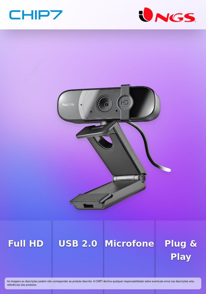 NGS WEBCAM XPRESSCAM FULL HD 1080 TAMPA PRIVACIDADE USB