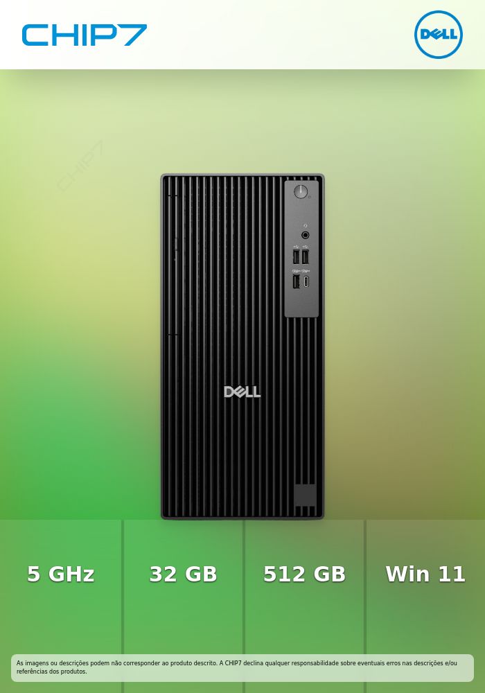 DELL PRO TOWER QCT1250 U5-235 16GB 512GB SSD W11 PRO 1Y