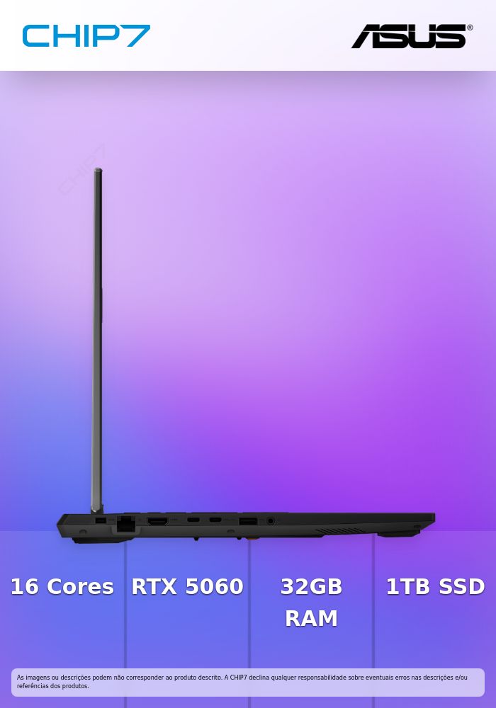 Portátil ASUS - AMD Ryzen 9 8940HX / RTX 5060 8GB / 32GB RAM / 1TB SSD / 16